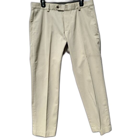 Brooks Brothers Beige 100% Cotton Chino Pants Button Closure Men's Size L